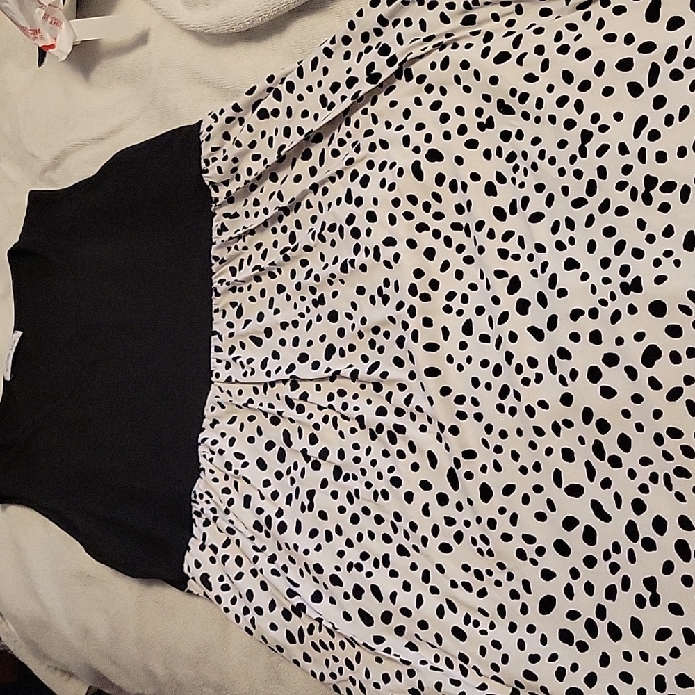 Michelle Mae Black and White Polka Dot Midi Dress